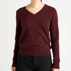 Quince 100% Mongolian Cashmere v neck sweater